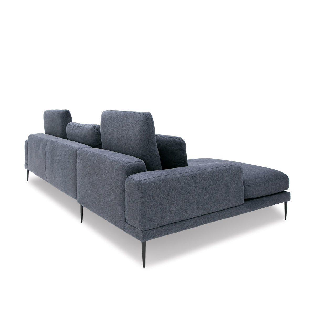 Corwith Modern Blue Fabric Left Facing Sectional Sofa