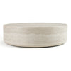 Cozad Modern Faux Travertine Round Coffee Table