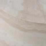 Cozad Modern Faux Travertine Round End Table
