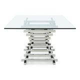 Crawford Modern Rectangular Glass Dining Table