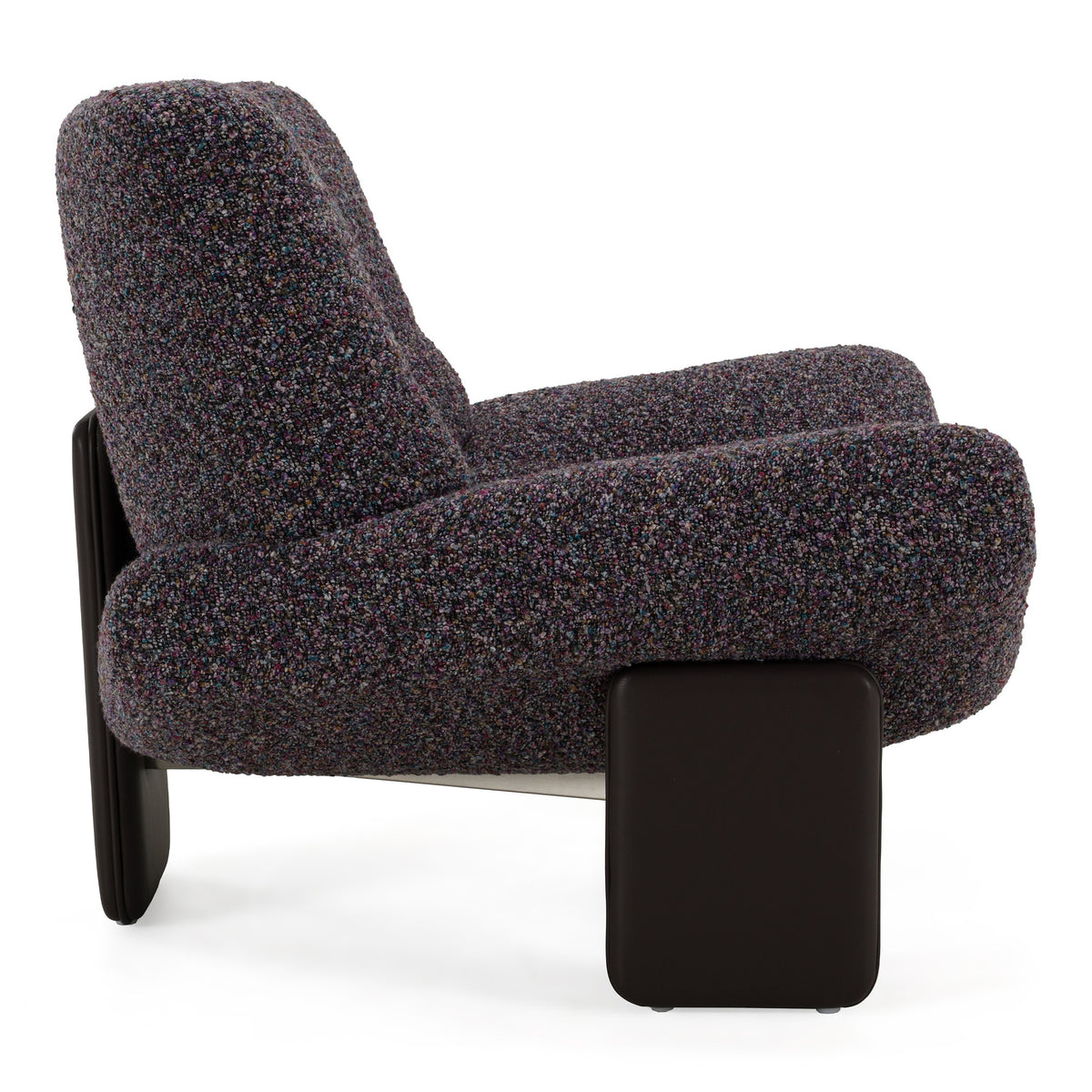 Crowley Modern Grey Multi-Color Fabric Accent Chair