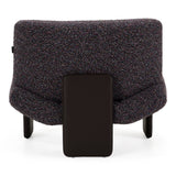 Crowley Modern Grey Multi-Color Fabric Accent Chair