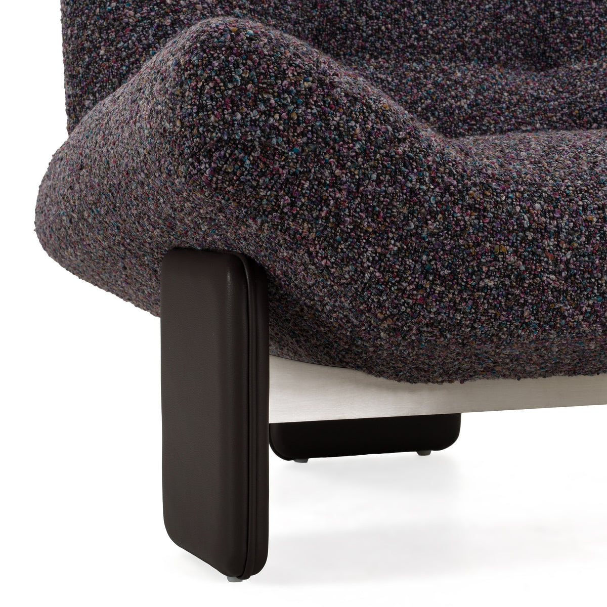 Crowley Modern Grey Multi-Color Fabric Accent Chair