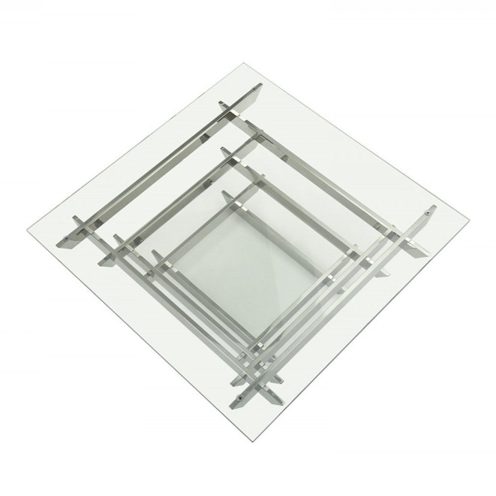 Upton Modern Square Glass Coffee Table