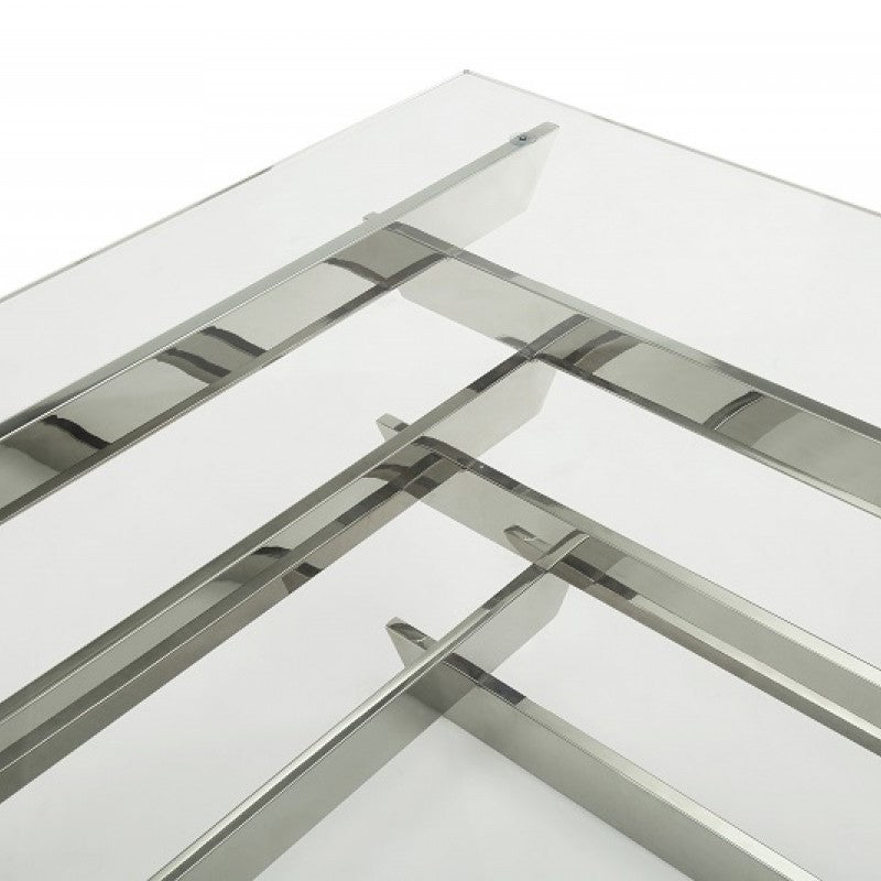 Upton Modern Square Glass Coffee Table