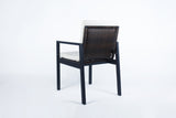 Cuba Modern Outdoor Dining Chair Set of 2
