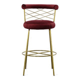 Dakin Modern Glam Red & Gold Barstool
