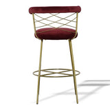 Dakin Modern Glam Red & Gold Barstool