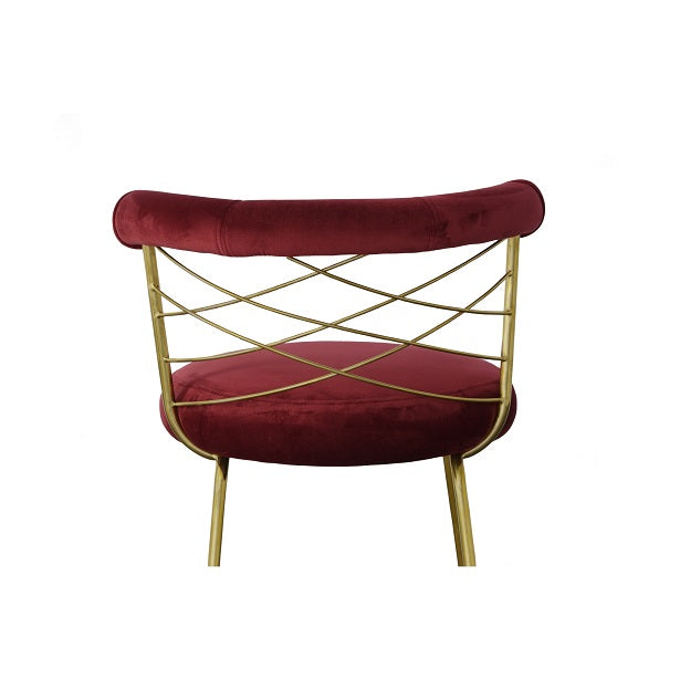 Dakin Modern Glam Red & Gold Barstool