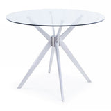 Dallas Modern Brushed Stainless Steel Dining Table