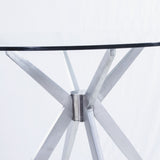 Dallas Modern Brushed Stainless Steel Dining Table