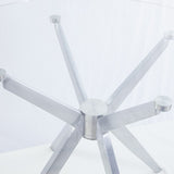 Dallas Modern Brushed Stainless Steel Dining Table