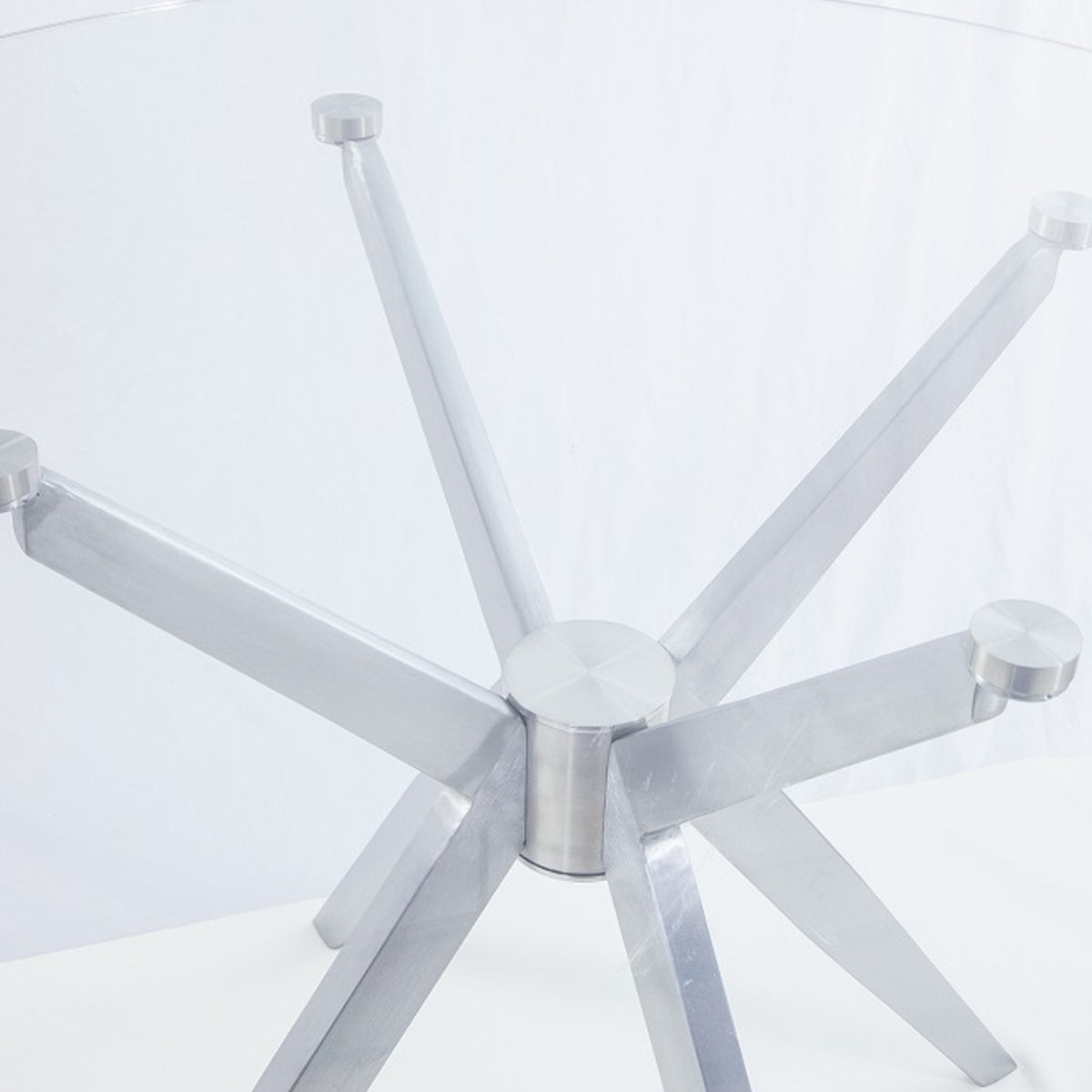 Dallas Modern Brushed Stainless Steel Dining Table
