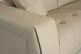 Dalton Modern Italian Cream Leather Sectional Sofa + Recliners