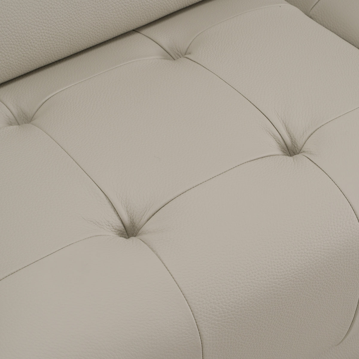 Dalton Modern Italian Light Grey Leather 4-Seat Sofa + 2 Recliners