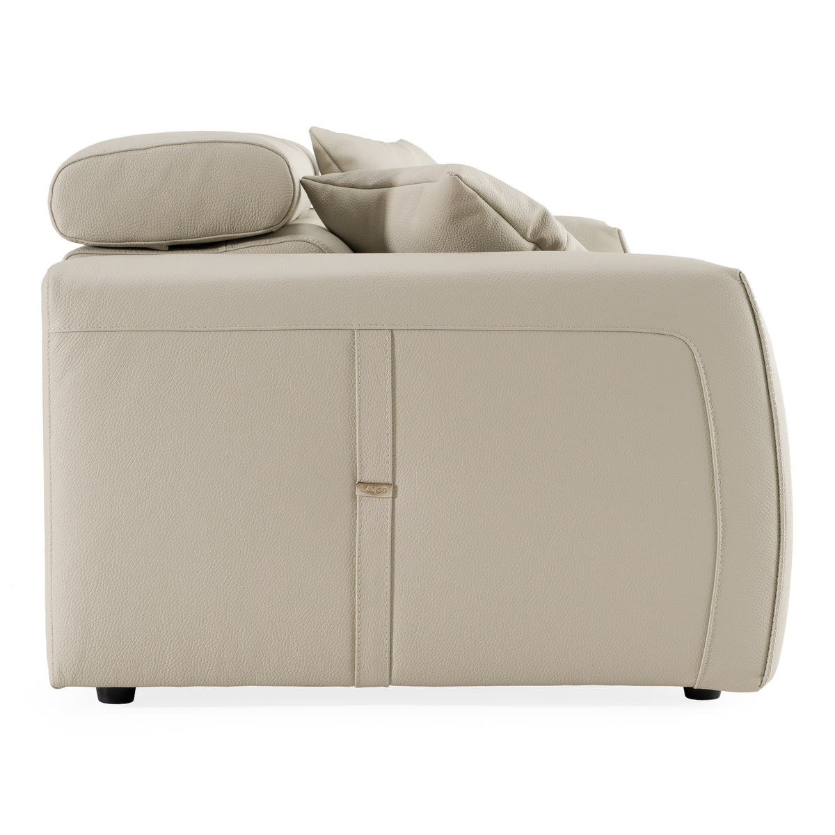Dalton Modern Italian Light Grey Leather 3-Seat Sofa + 2 Recliners