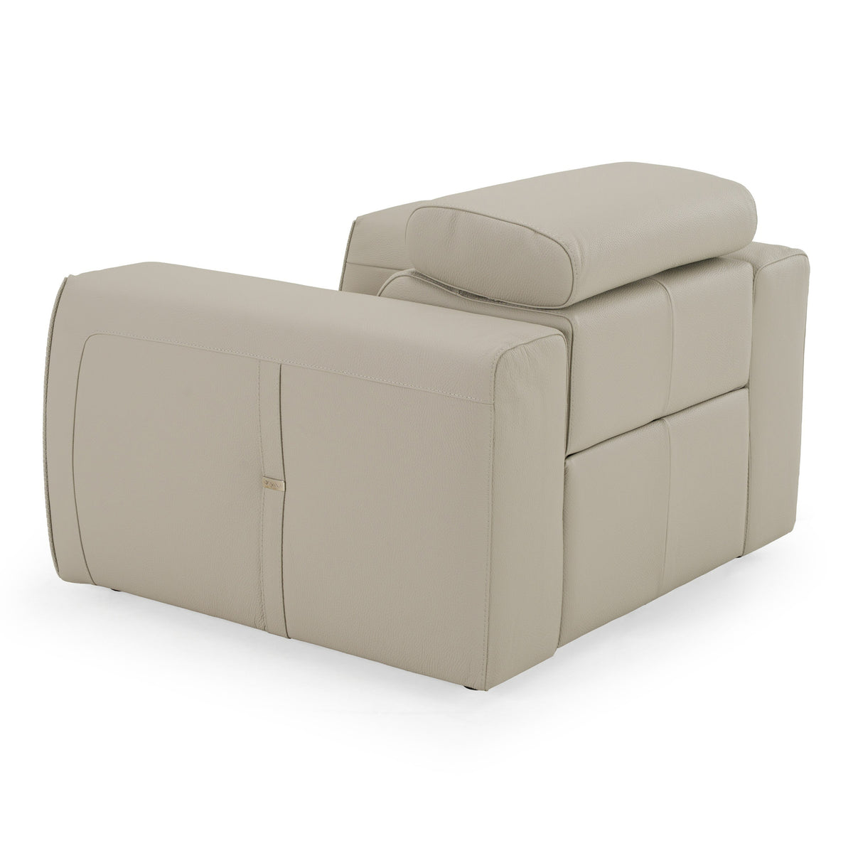 Dalton Modern Italian Light Grey Leather Recliner Chair