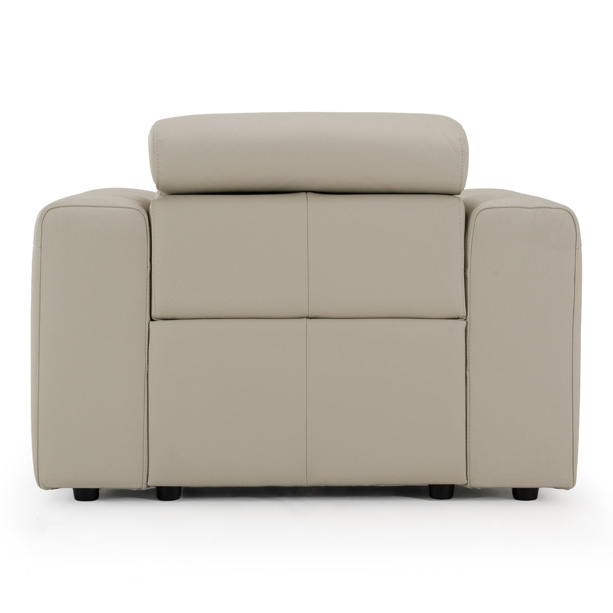 Dalton Modern Italian Light Grey Leather Recliner Chair