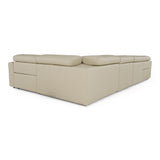 Dalton Modern Italian Oyster Leather Sectional + 2 Recliners