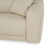Dalton Modern Italian Oyster Leather Sectional + 2 Recliners
