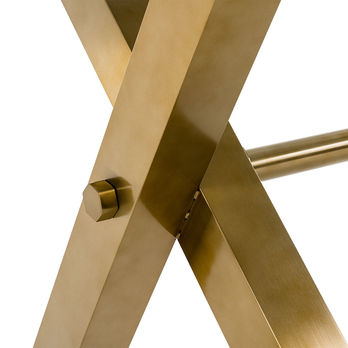 Dandy Modern Golden & 15mm Glass Dining Table