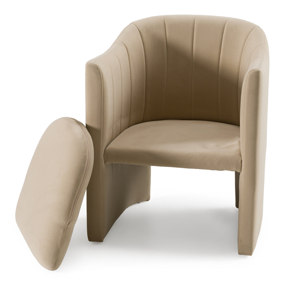 Danube Modern Beige Fabric Dining Chair