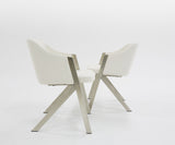Darcy Modern White Leatherette Dining Chair (Set of 2)