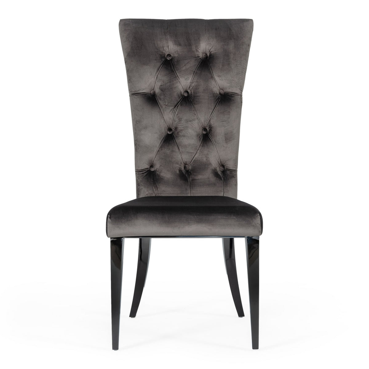 Darley Transitional Grey Velvet Dining Chair Set of 2