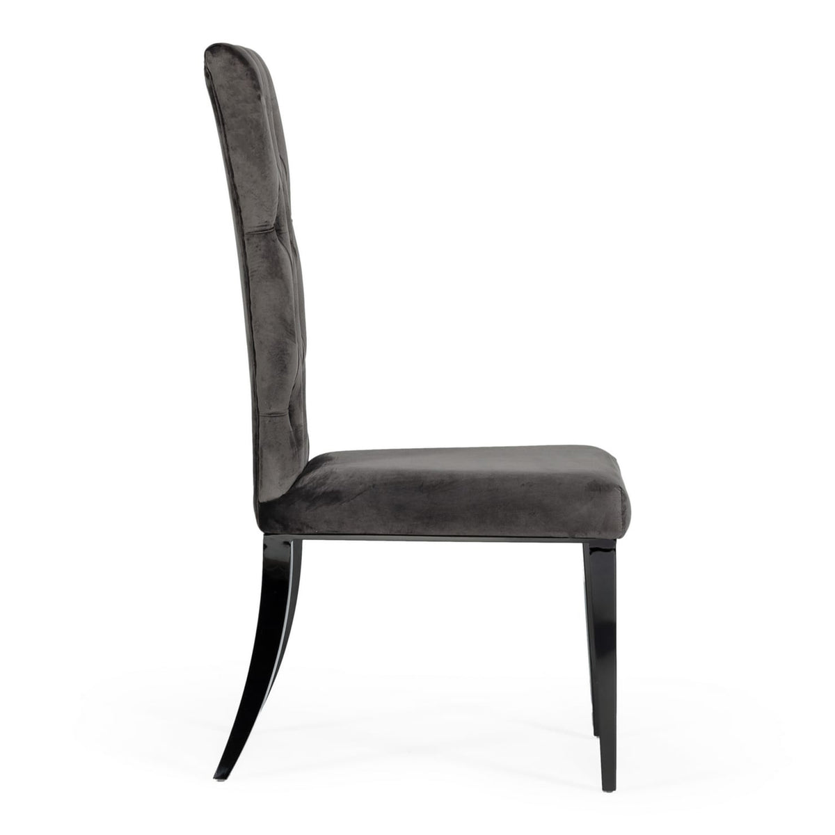 Darley Transitional Grey Velvet Dining Chair Set of 2
