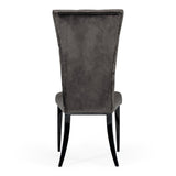 Darley Transitional Grey Velvet Dining Chair Set of 2