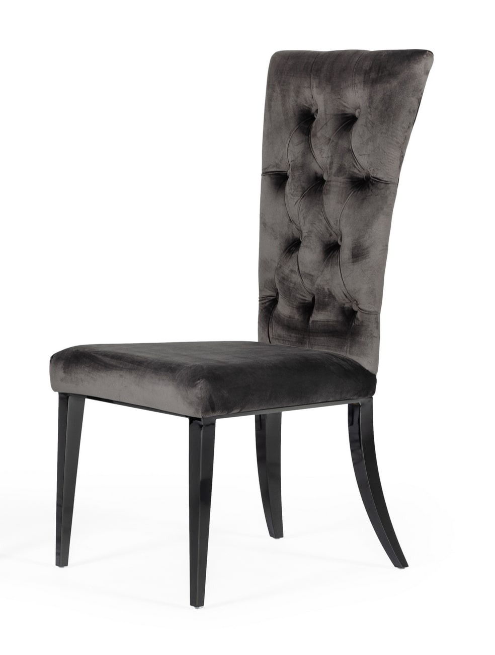 Darley Transitional Grey Velvet Dining Chair Set of 2