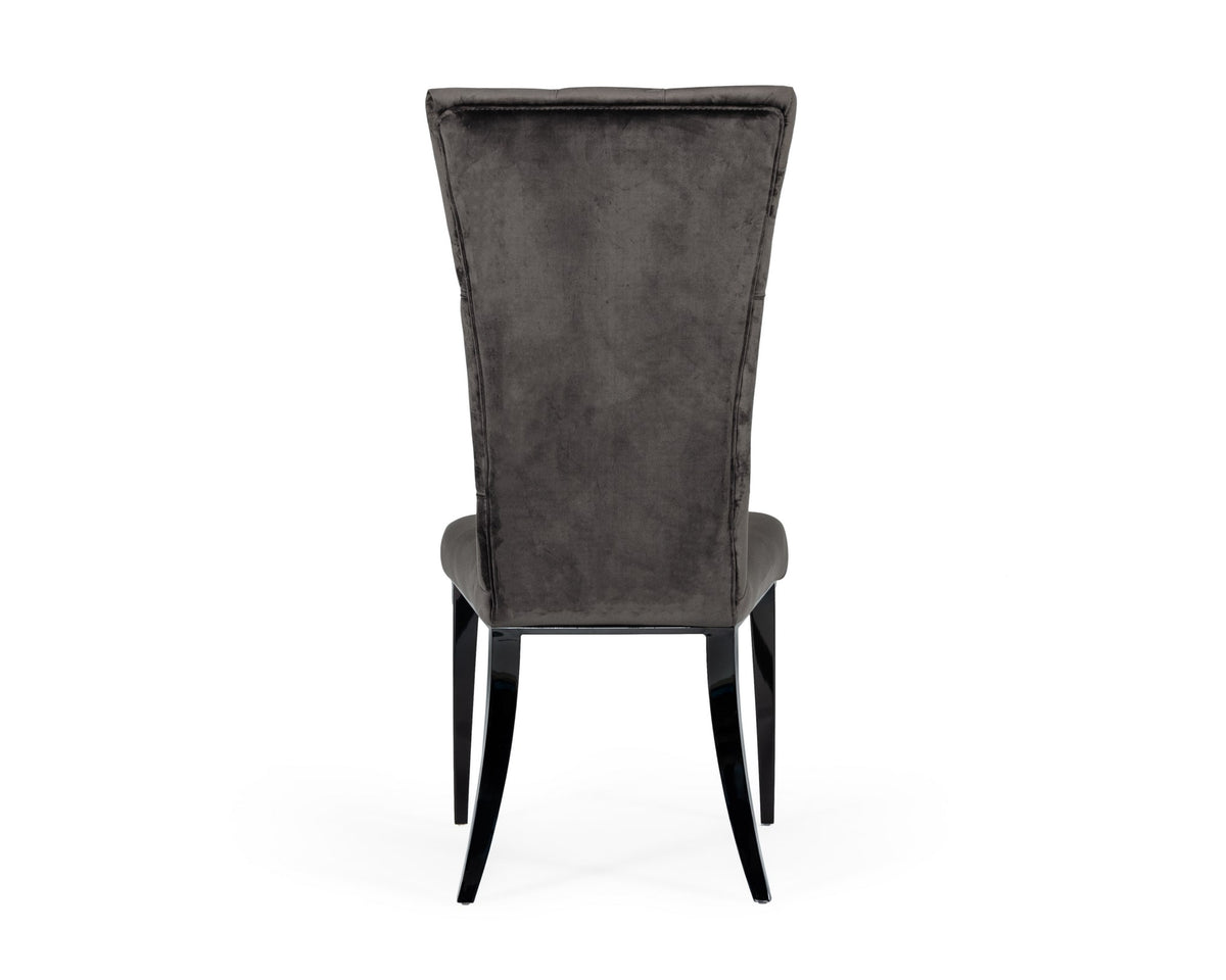 Darley Transitional Grey Velvet Dining Chair Set of 2