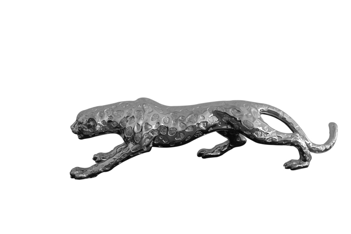 Jaguar Modern Silver Sculpture 32"