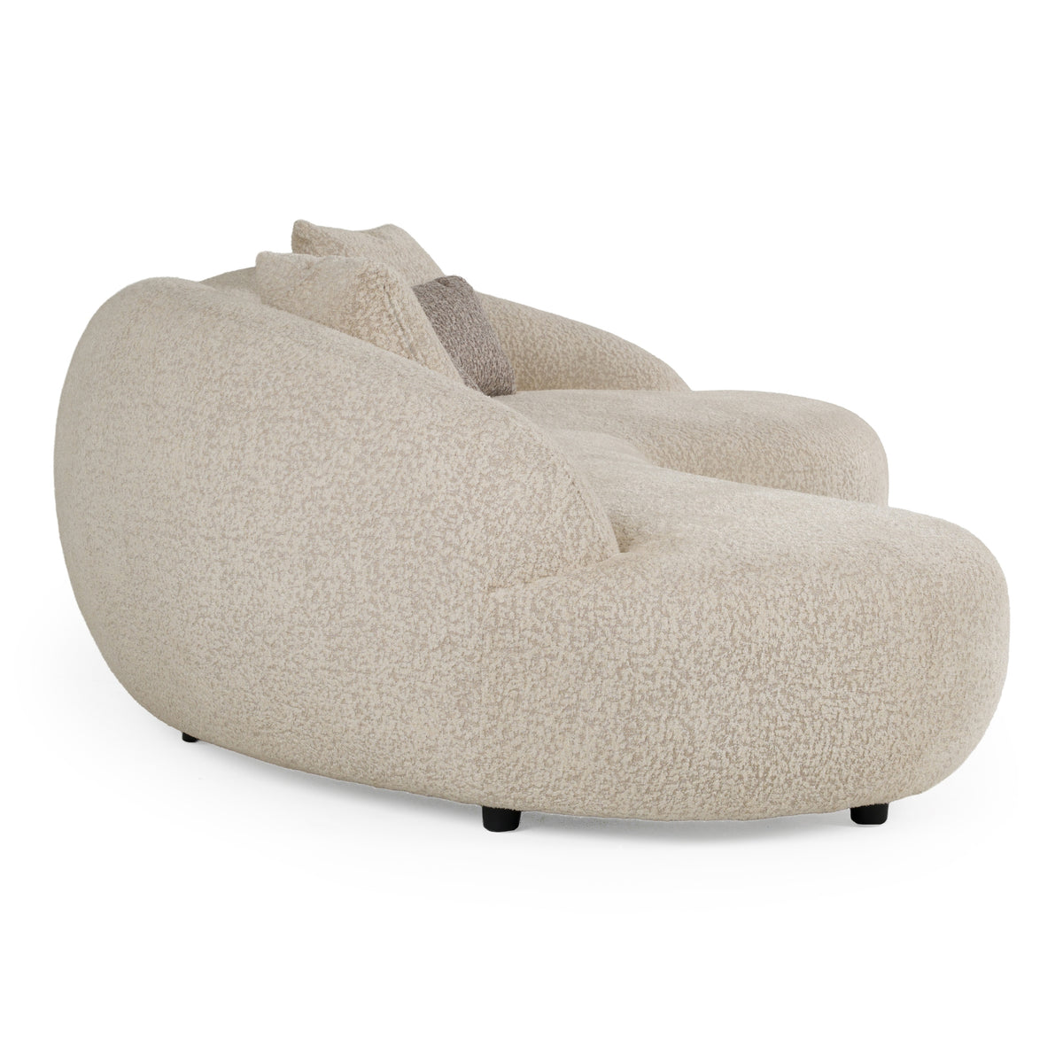 Delvan Contemporary Beige Fabric Right Facing Chaise Sectional Sofa