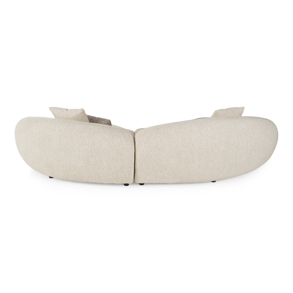Delvan Contemporary Beige Fabric Right Facing Chaise Sectional Sofa