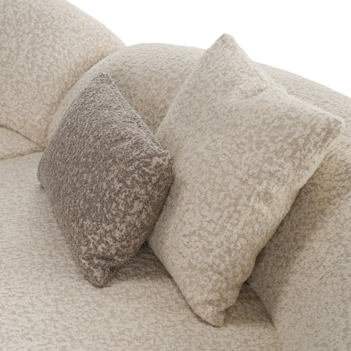 Delvan Contemporary Beige Fabric Right Facing Chaise Sectional Sofa