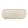 Denny Modern Beige Fiberform Oval Coffee Table