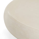 Denny Modern Beige Fiberform Oval Coffee Table