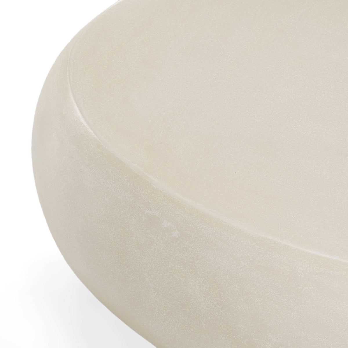 Denny Modern Beige Fiberform Oval Coffee Table