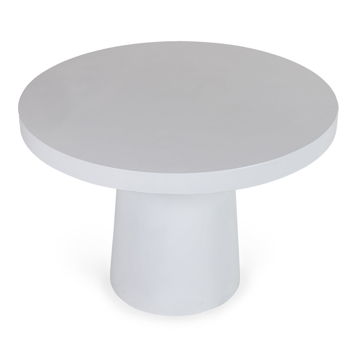 Desoto Modern White Concrete Round Dining Table