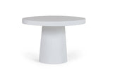 Desoto Modern White Concrete Round Dining Table