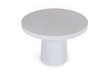 Desoto Modern White Concrete Round Dining Table