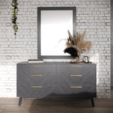 Diana Queen Modern Grey Ash Bedroom Set