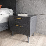 Diana Eastern King Modern Grey Ash Bedroom Set