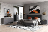 Diana Eastern King Modern Grey Ash Bedroom Set