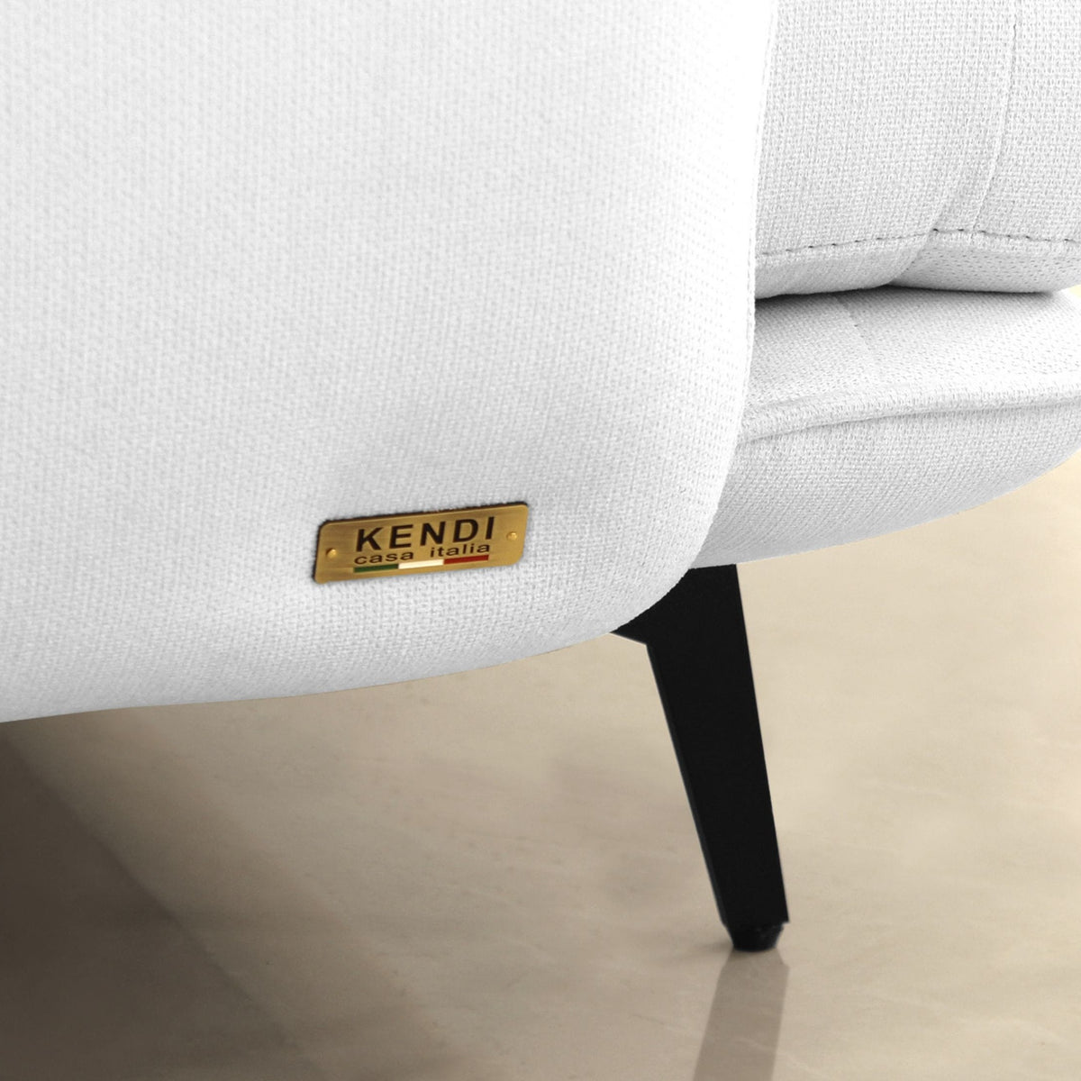 Dolly Modern Off White Fabric Sofa