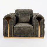 Dosie Transitional Grey Velvet Chair
