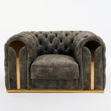 Dosie Transitional Grey Velvet Chair
