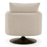 Doyle Modern Cream Fabric + Gold Accent Chair