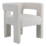 Drea Modern White Fabric Dining Chair